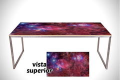 Vinilo Para Mesa Cosmos Galaxia Astronauta En Luna Birra