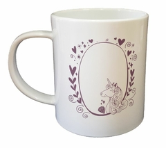 Taza Unicorn Marco Flores Corazones - comprar online