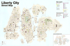 Cuadro Liberty City Map Gta Grand Theft Juegos