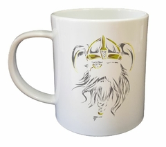 Taza Vikingo Con Casco Barba Atada Art - comprar online