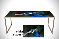 Vinilo Para Mesa Pavo Real Ave Animales Pajaro