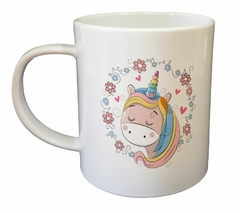 Taza Unicornio Tierno Flores Colores - comprar online