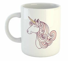 Taza Unicornio De Perfil Cara Feliz