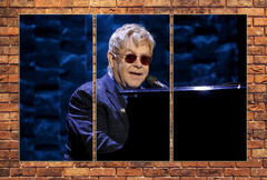 Cuadro Triptico Cantantes Elton John #3