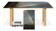 Vinilo Para Mesa Arcoiris Paisaje #5