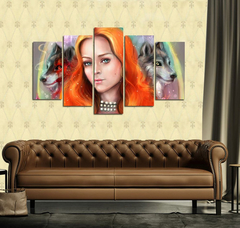 Cuadro Game Of Thrones Sansa Stark Wolf