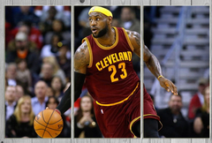 Cuadro Triptico Lebron James Basquet Cleveland #9