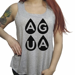 Musculosa Agua Gotas Letras