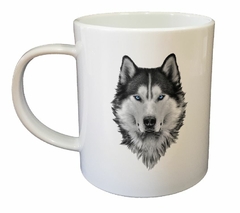 Taza Husky Siberiano Cara Pintura - comprar online