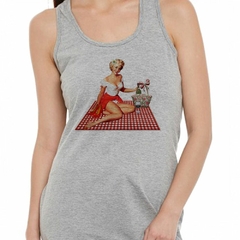 Musculosa Deportiva Pin Up Girl Picnik Rojo Vino