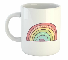 Taza Arcoiris Varios Colores Y Corazones