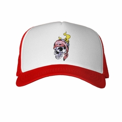 Gorra Calavera Con Vincha Largando Fuego en internet