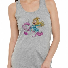 Musculosa Deportiva Princesa Montando Un Unicornio - comprar online