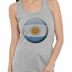 Musculosa Deportiva Esfera Bandera De Argentina