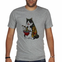 Remera Gato Comiendo Ramen Japones en internet