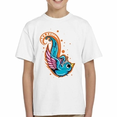 Remera Pajarito Volando Artwork Design M1 - tienda online