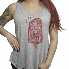 Musculosa All You Need Is Ice Cream Todo Love