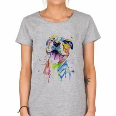 Remera Pitbull Watercolor - TiendaCubik