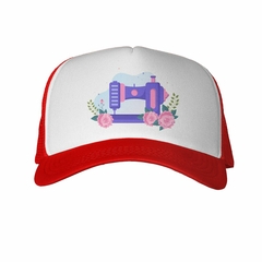 Gorra Maquina Costur Costurer Rosa Flores Cocer en internet