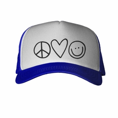 Gorra Simbolos Paz Amor Y Felicidad