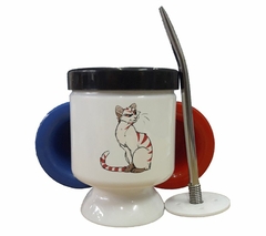 Mate Gato Bola De Nieve Cara - comprar online