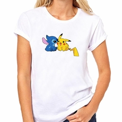 Remera Pikachu Pokemon Stitch - TiendaCubik