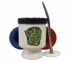 Mate Cara Fea Ugly Face Colmillos Y Cuernos - comprar online