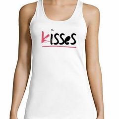 Musculosa Deportiva Kisses Besame Besos Amor Enamorados