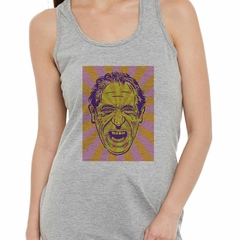 Musculosa Deportiva Charles Bukowski Cara De Colores Dibujo