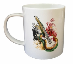 Taza Guitarra Colores Reggae Rock Musica - comprar online