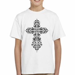 Remera Cruz Arte Dibujo Lineas Art - TiendaCubik