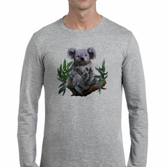 Remera Manga Larga Koala Trepando Tronco Arbol M3 - comprar online