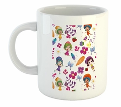 Taza Lilybuds Dibujo Animado Jardin Flores