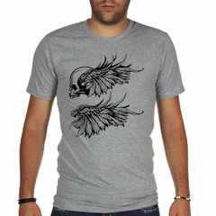 Remera Calavera Con Plumas M1