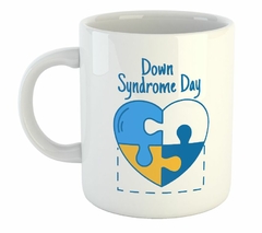 Taza Corazon Rompecabeza Sindrome Down