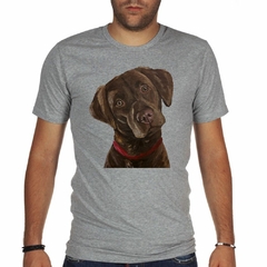 Imagen de Remera Perro Labrador Curioso Pintura