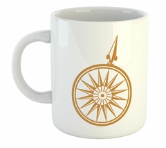 Taza Compass Brujula Dorado