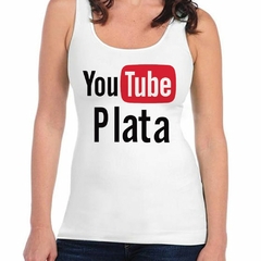 Musculosa Deportiva Youtube Plata Frase Chiste Risa - comprar online