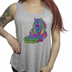 Musculosa Gato Persa Colorido