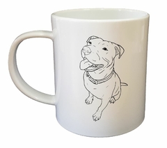 Taza Pitbull Dibujo Vector - comprar online