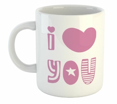 Taza Love You Amor Te Amo Corazones Dia