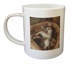 Taza Gatita Con Sus Hijos Madre Pintura - tienda online