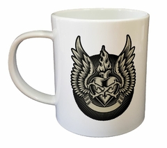 Taza Corazon Con Alas Prendido Fuego Art - comprar online