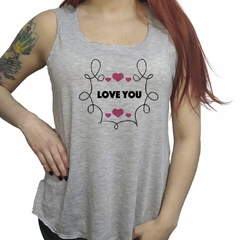 Musculosa Love You Te Amo Corazon Amor Dia M2