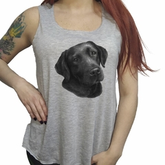 Musculosa Perro Labrador Pintura Art