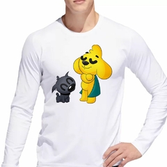 Remera Manga Larga Mike Crack Play Game Perro