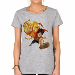 Remera One Piece Anime Luffy Mano De Fuego