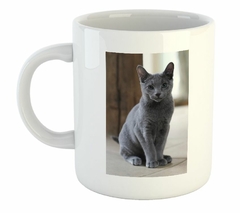 Taza Gato Azul Ruso Sentado