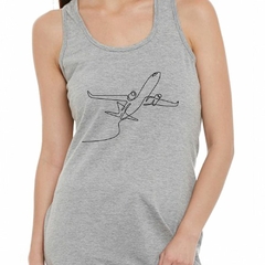 Musculosa Deportiva Avion Plane Art Viaje Travel Silueta - comprar online