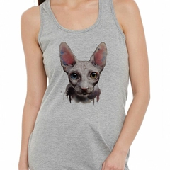 Musculosa Deportiva Gato Sphynx Dibujo Art - comprar online